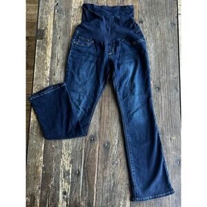 Indigo Blue Classic Boot Cut Maternity Jeans‎ Size P Medium denim Pregnancy Baby